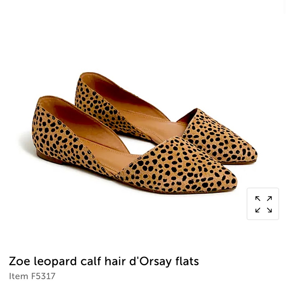 JCrew Zoe Calf Hair D’Orsay Flats